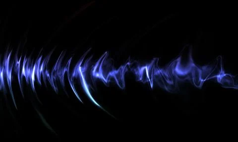 Colored smoke isolated on black background Stock Illustration