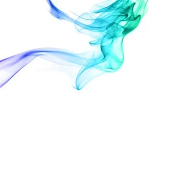 Colored smoke isolated on white background Stock Illustration