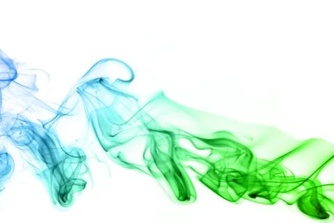 Colored smoke isolated on white background Stock Illustration