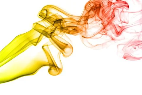 Colored smoke isolated on white background Stock Illustration
