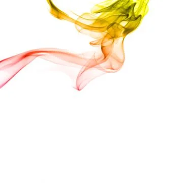 Colored smoke isolated on white background Stock Photos