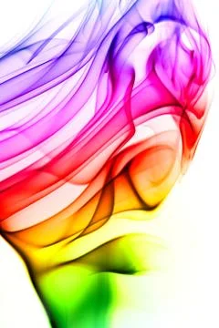 Colored smoke isolated on a white background Stock Photos