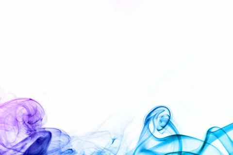 Colored smoke isolated on white Stock Photos