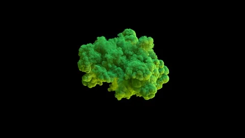 Colored smoke puff / dust puff. Video stock 95836061