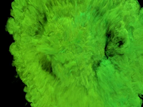 Colored smoke puff towards the camera, smoke hits camera's lense. Stock Footage 82035422