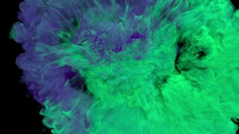 Colored smoke puff towards the camera, smoke hits camera's lense. Stock Footage 82436040