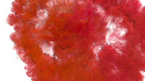 Colored smoke puff towards the camera, smoke hits camera's lense. Stock Footage 82575204