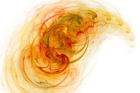 Colored smoke rings. Illustrazione stock