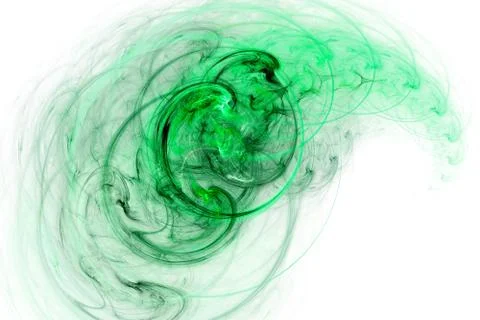 Colored smoke rings. Stock Illustration