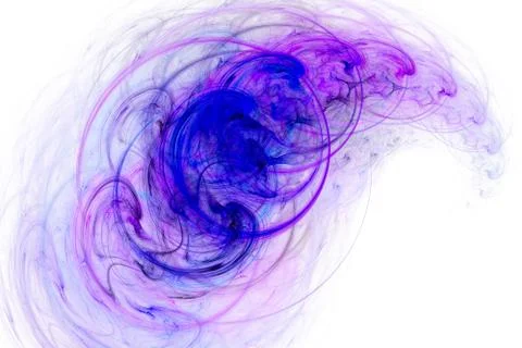 Colored smoke rings. Stock Illustration