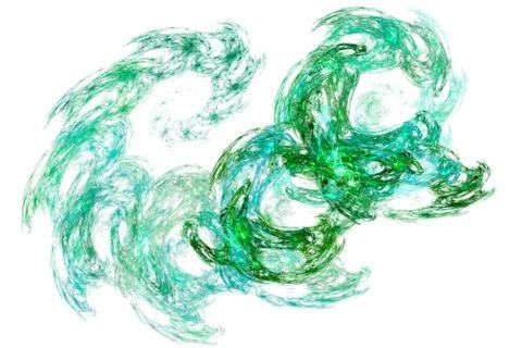 Colored smoke rings. Stock Illustration