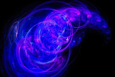 Colored smoke rings. Stock Illustration