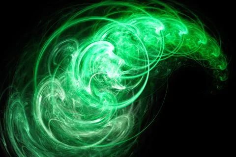 Colored smoke rings. Illustrazione stock