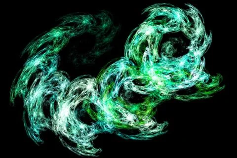 Colored smoke rings. Stock Illustration