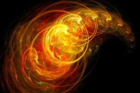 Colored smoke rings. Stock Illustration