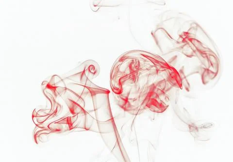 Colored smoke on a white background. Stock Photos