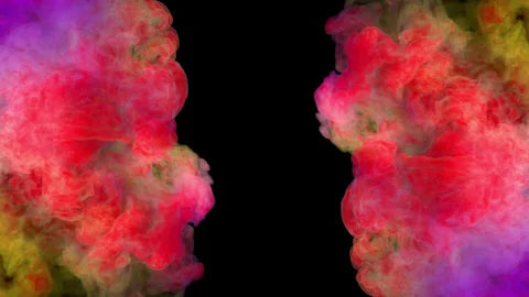 Colored Smokes Filling The Screen Stock Footage 236672878