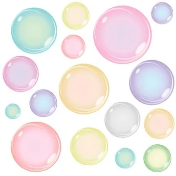 Colored Soap Bubbles Illustrazione stock