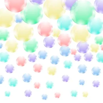 Colored Soap Bubbles Pattern Stock Illustration