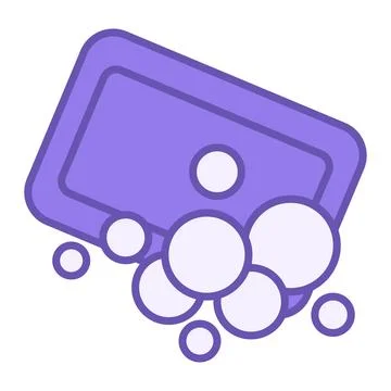 Colored Soap Icon. Vector Illustration. Detergent, Toilet Soap, Laundry Soa.. Stock Illustration