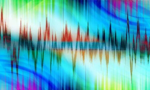 Colored sound background Stock Illustration