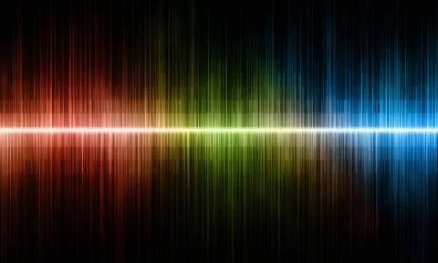 Colored sound wave on black background Colored sound wave on a black backg... Stock Photos