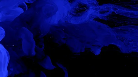 Colored space background. Blue watercolor ink in water Stock-Footage 124064638