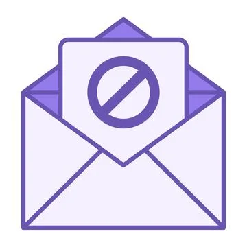 Colored Spam Icon. Vector Illustration. Mass Mailing of Unsolicited Message.. 스톡 일러스트