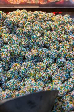 Colored sparkled confectionerys Stock Photos