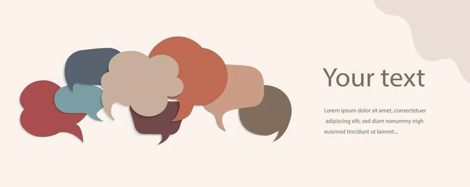 Colored speech bubble. Communication concept. Social network. Banner copy space Stock Illustration