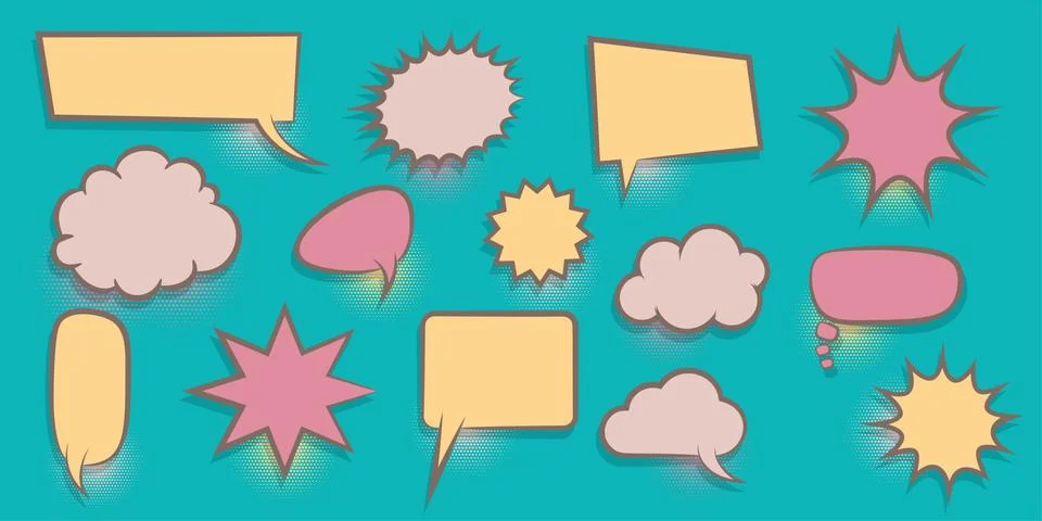 Colored speech bubble Stock Illustration