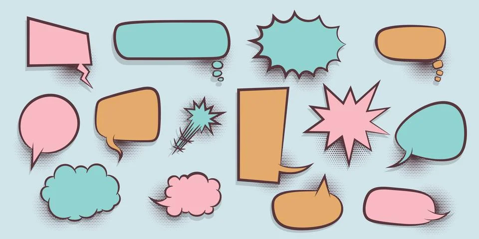 Colored speech bubble Stock Illustration