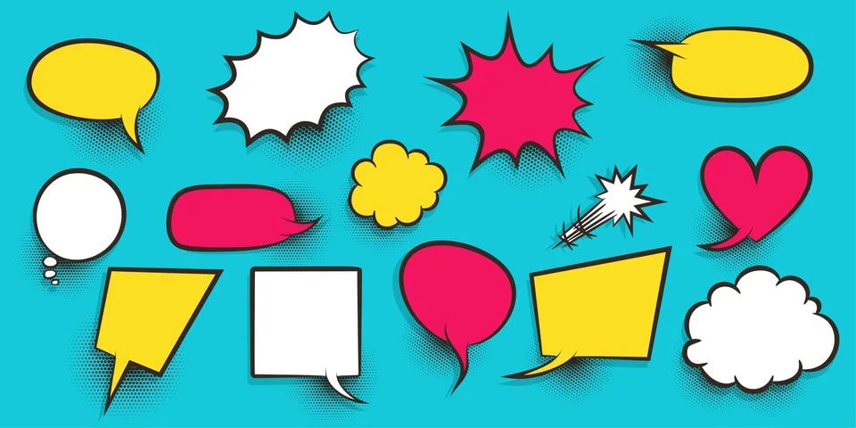 Colored speech bubble Illustrazione stock