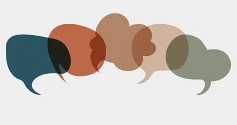 Colored speech bubble. Social network. Communication concept. Cloud. Speak Stock Footage 149004824