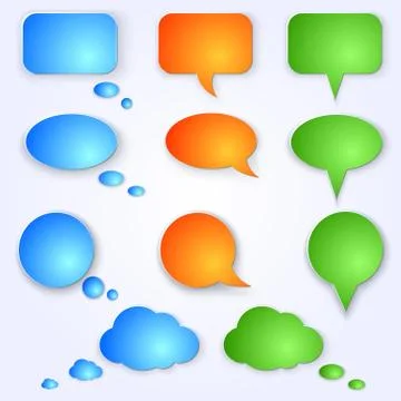 Colored speech bubbles Stock Illustration