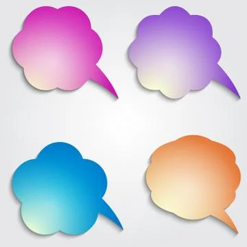 Colored speech bubbles set Stock Illustration