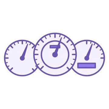 Colored Speedometer Icon. Vector Icon of Vehicle Speedometers. Speed indica.. 스톡 일러스트
