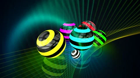 Colored Spheres or balls in motion. Abstract background Stock Footage 194121708
