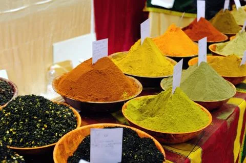 Colored spices 写真素材