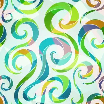 Colored spiral seamless pattern Stock Illustration