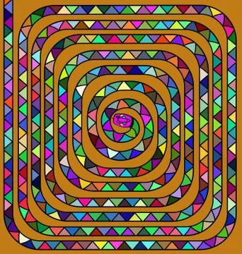 Colored spiral snake Stock Illustration