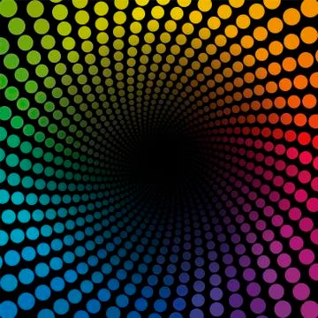 Colored Spirale Tube Dots Infinity 스톡 일러스트