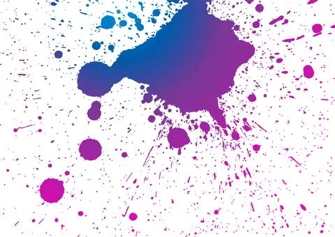 Colored Splashes Hand Made Tracing From Sketch, Vector Illustration Illustrazione stock