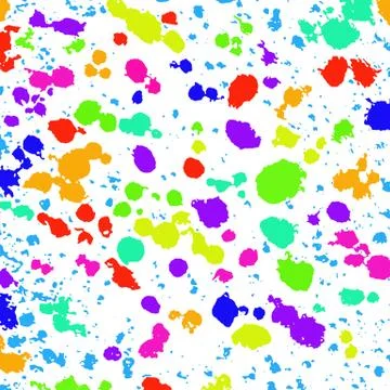 Colored spots isolated on white background. Vector illustration. Stock Illustration