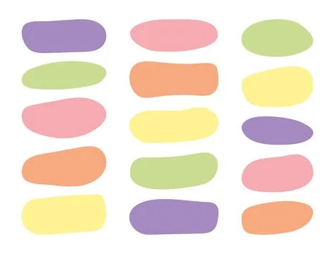 Colored spots substrate for Text and info. Multicolored blank quote Frames .. Stock Illustration