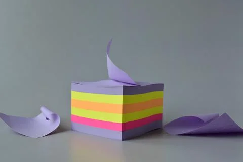Colored square notes Stock Photos