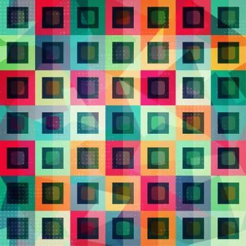 Colored squares seamless pattern Stock Illustration