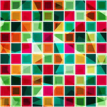 Colored squares seamless pattern Stock Illustration