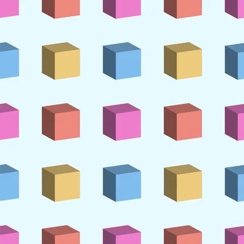 Colored squares seamless pattern vector and illustrations Stock Illustration