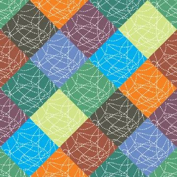 Colored squares with white dots Stock Illustration